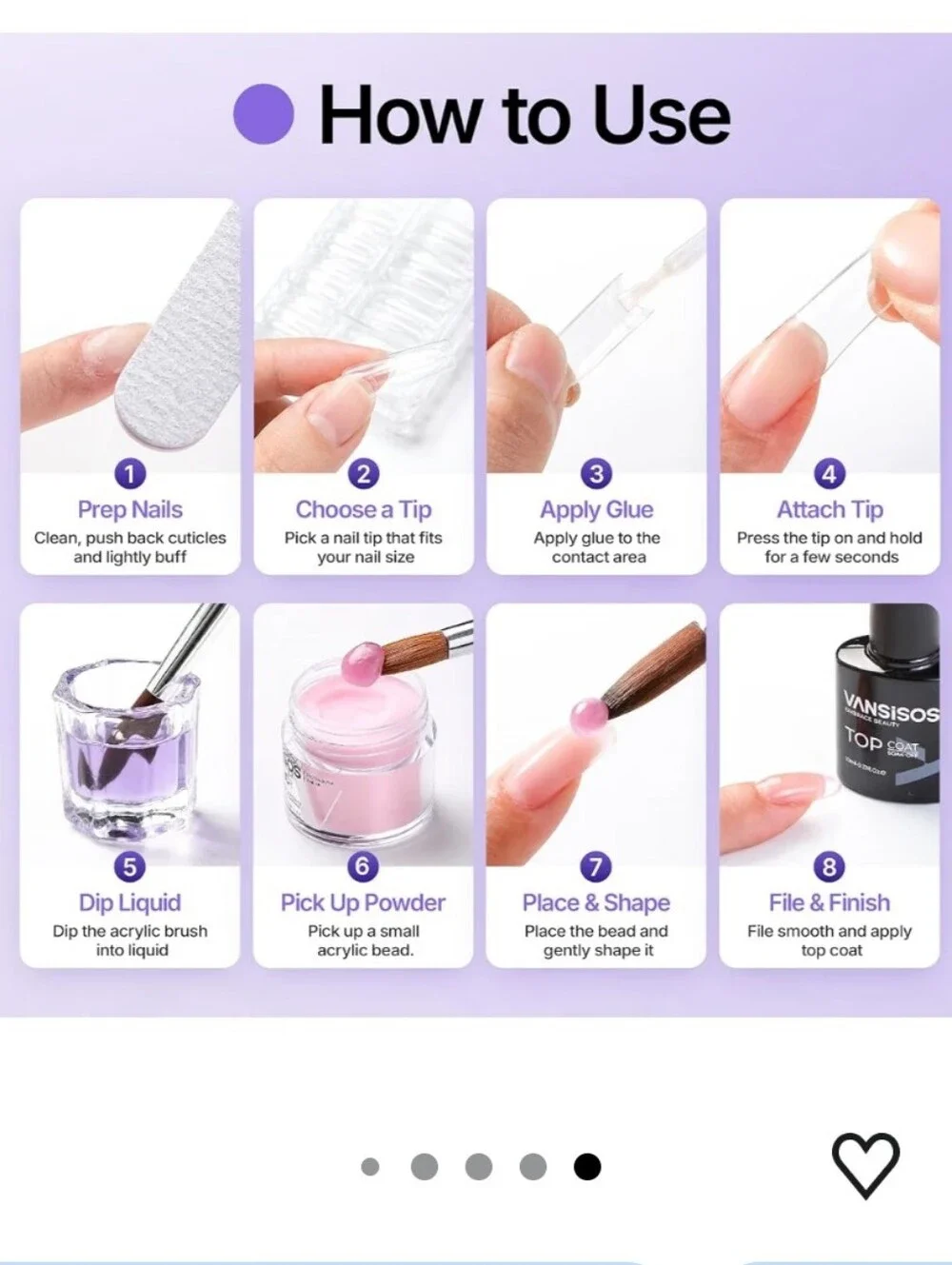 Acrylic Nail Kit for Beginners: Professional Acrylic Powder and Liquid UV Lamp